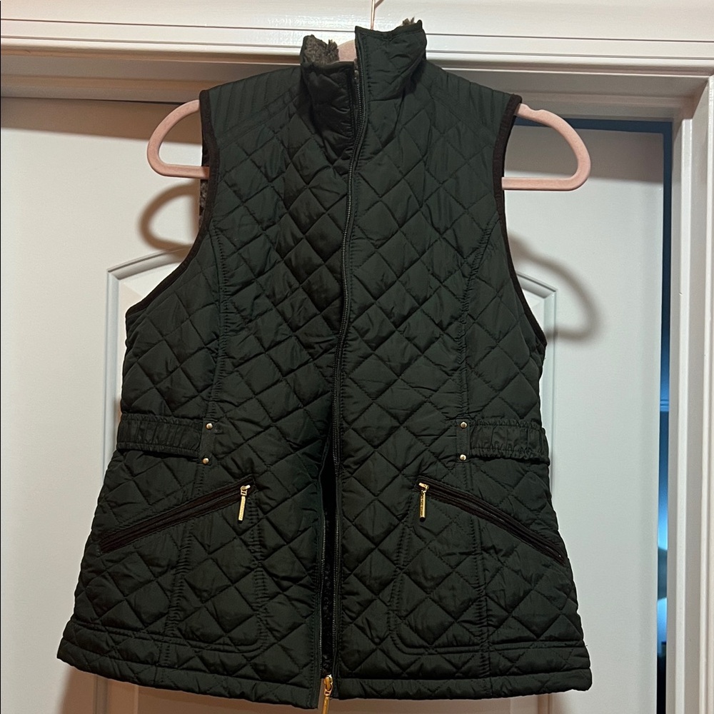 Weatherproof Quilted Vest in Dark Green